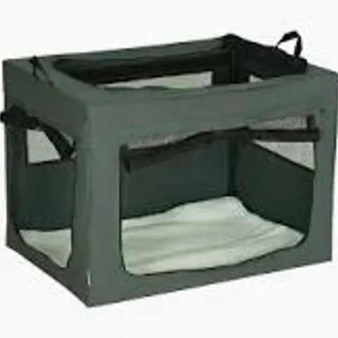 BOXED PAWHUT 80CM PET CARRIER, WITH CUSHION, FOR SMALL AND MEDIUM DOGS - GREY