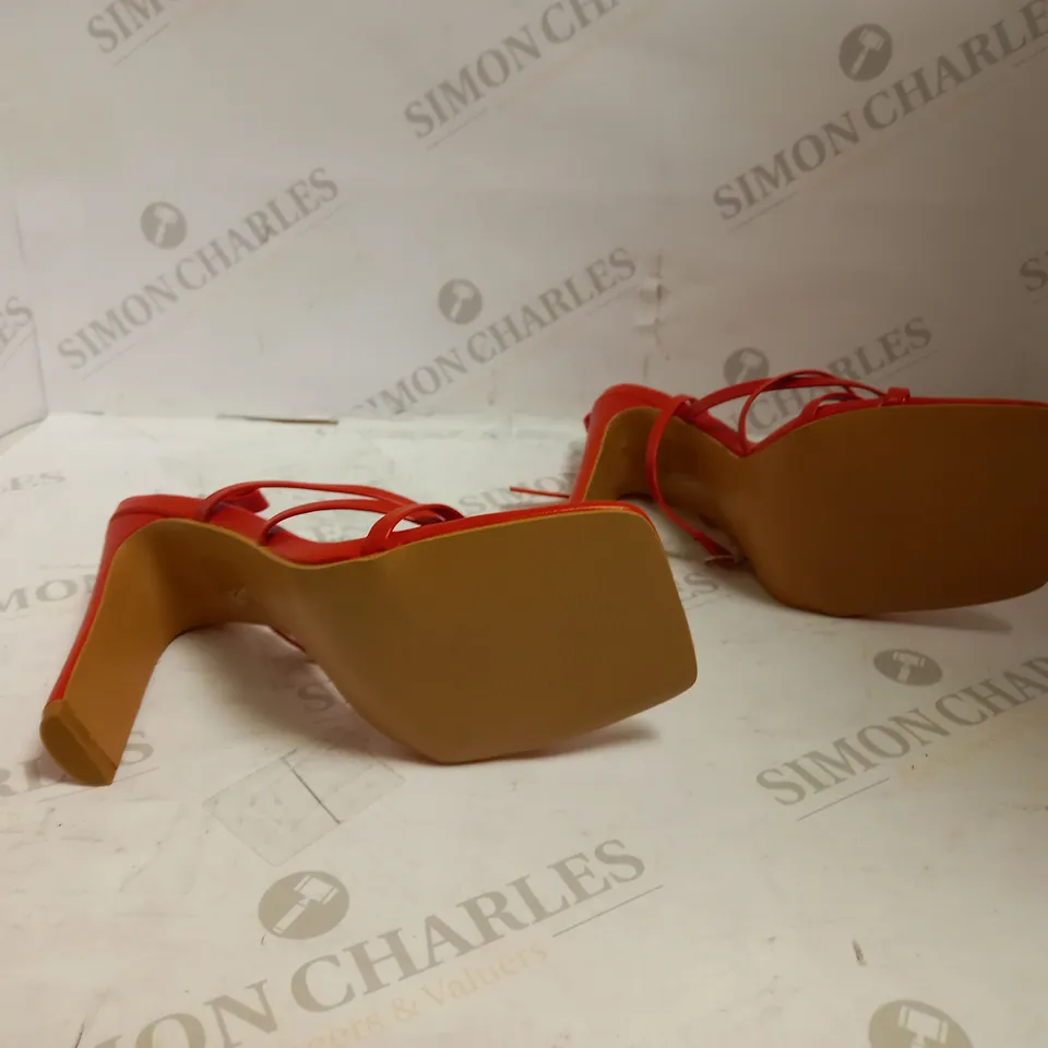PRETTYLITTLETHING RED HEELS IN SIZE 9 
