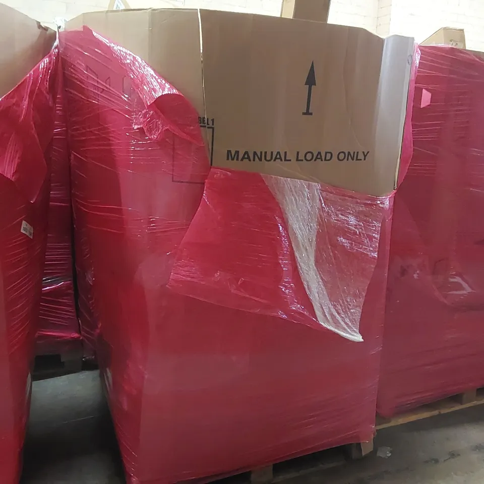 PALLET OF ASSORTED ITEMS INCLUDING: DOG WHEELCHAIR, RETRACTABLE GATE,PRESSURE WASHER SURFACE CLEANER, BLINDS, UMBRELLA ECT