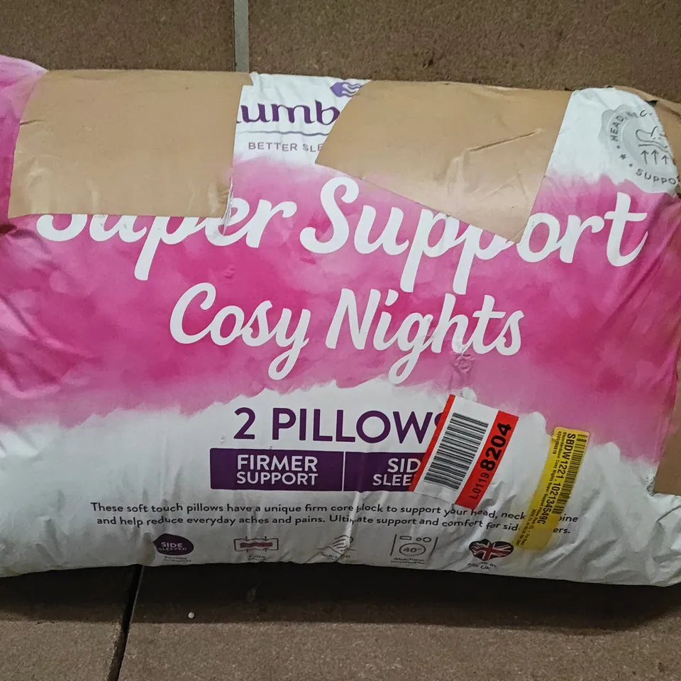 SLUMBER DOWN SUPER SUPPORT COSY NIGHTS 2 PILLOWS