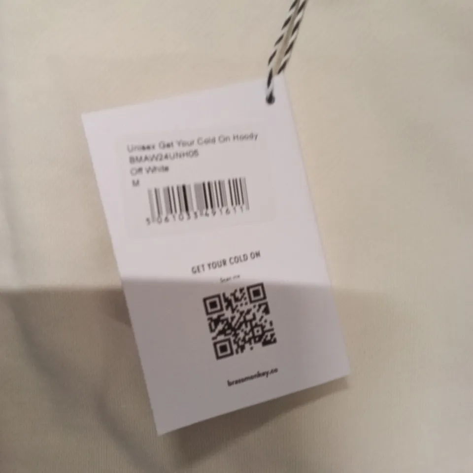 BRAND NEW BOX OF BRASS MONKEY HOODIES - OFF WHITE SIZE MEDIUM APPROXIMATELY 11