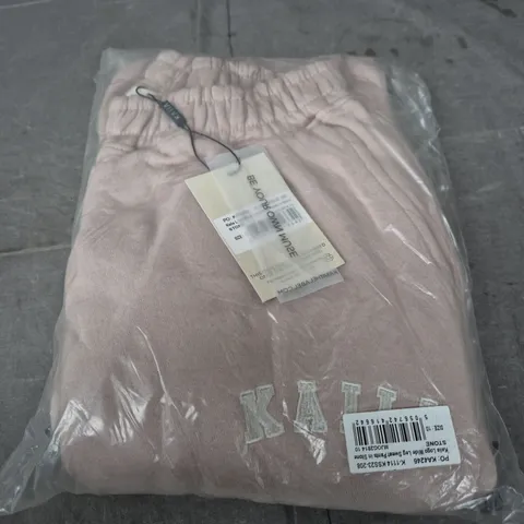 KAIA LOGO WIDE LEG SWEAT PANTS IN STONE β UK SIZE 10