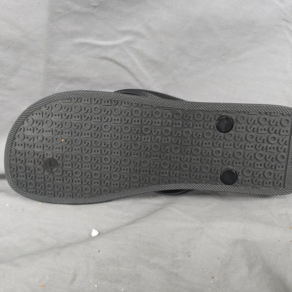 HUGO BOSS FLIP FLOPS – BLACK, MEN'S UK 7-8 (EU 41-42)
