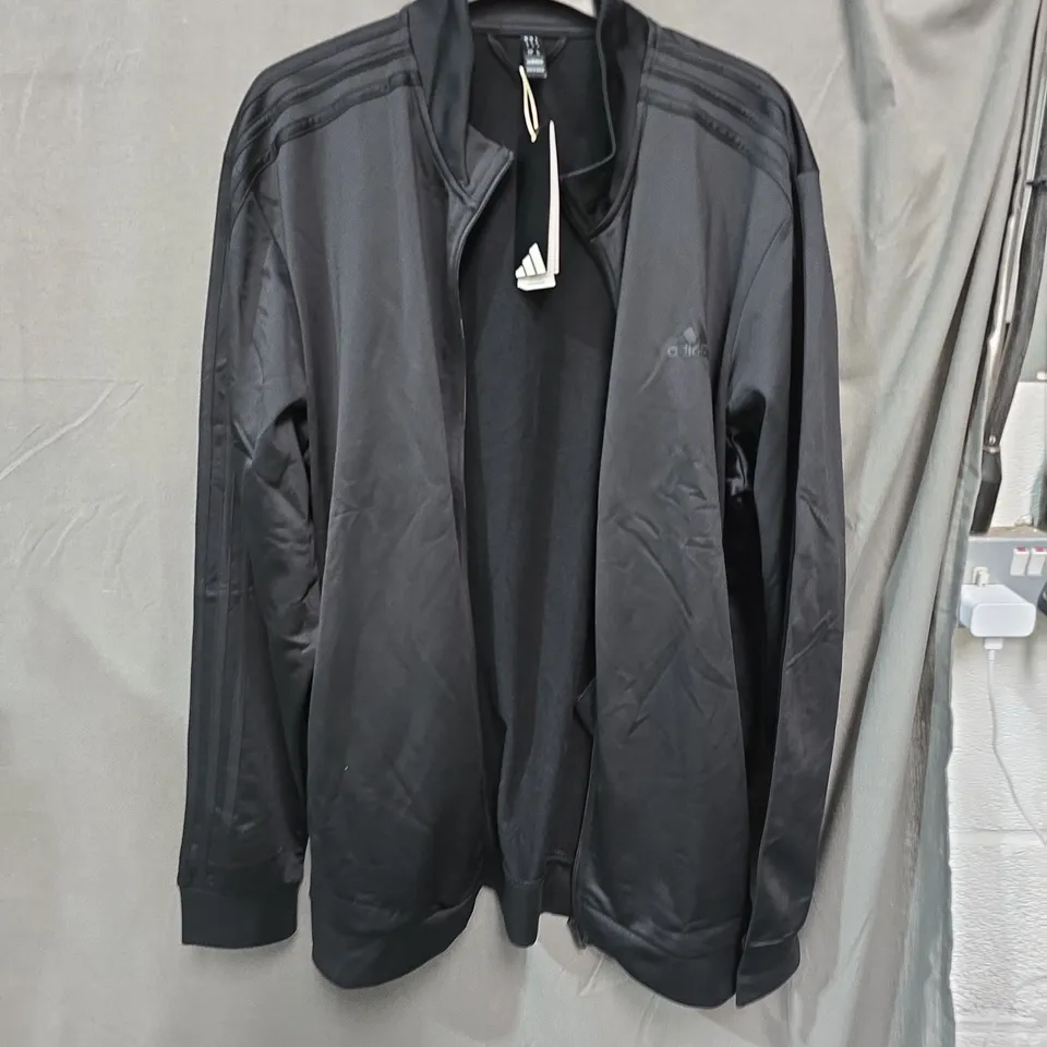 ADIDAS BLACK JACKET WITH THREE STRIPES –  (MEN'S)