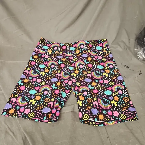 LLAMA LEISURE OVER THE RAINBOW SHORTS IN MULTI SIZE 14-20