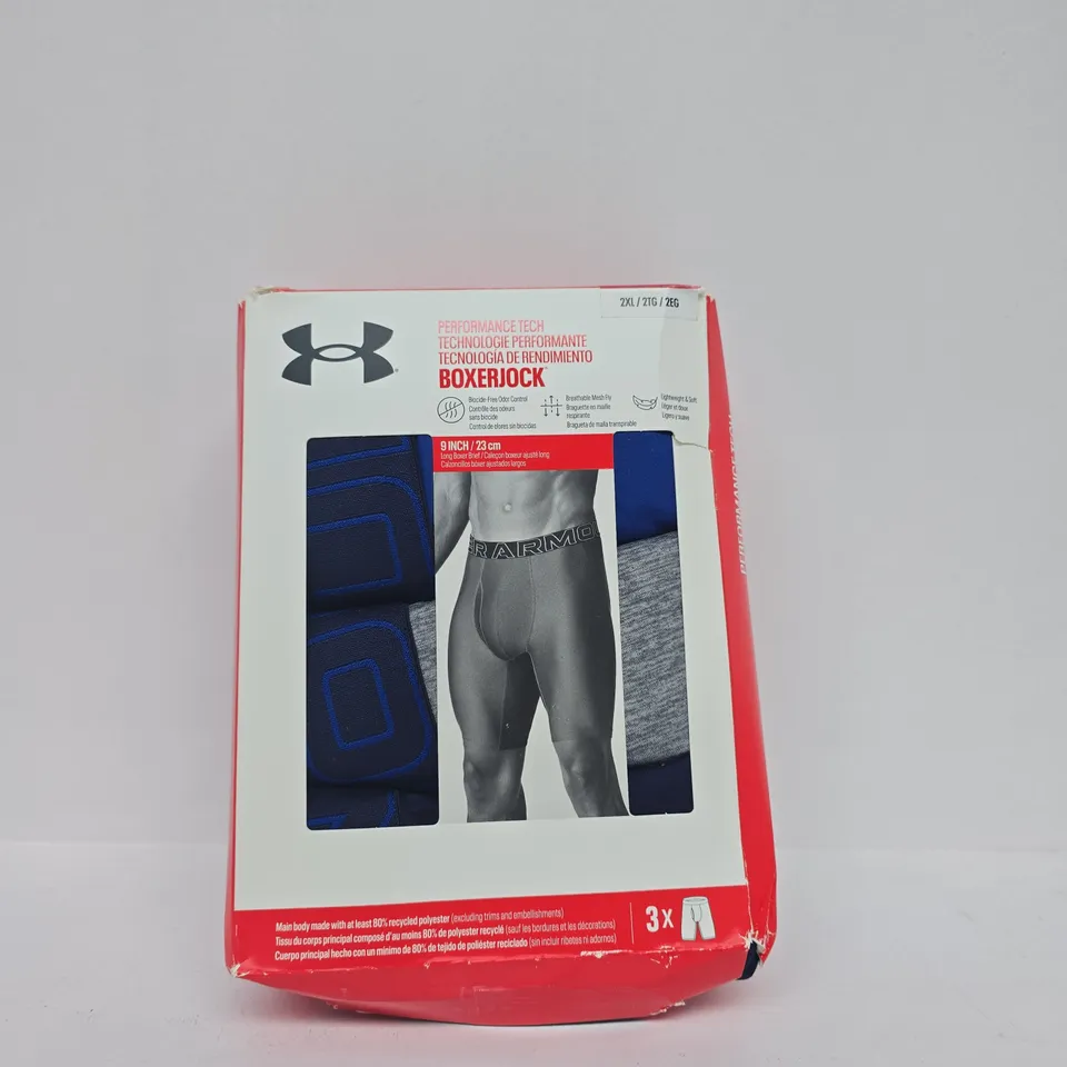 UNDER ARMOUR 3 PACK BOXERJOCK 2XL BOXED