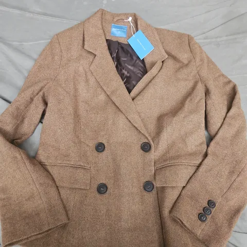 BEAUFORT & BLAKE HATHERLEY TOFFEE HERRINGBONE BLAZER SIZE 10