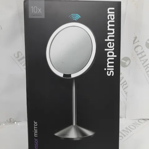 BOXED SIMPLEHUMAN SENSOR MIRROR FOLD BRUSHED 10X MAG