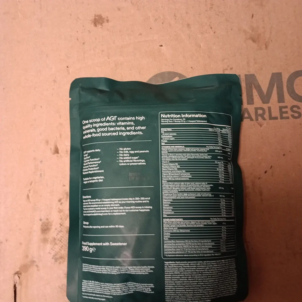 AG1 DAILY FOUNDATIONAL NUTRITION SUPPLEMENT 390G – POWDER IN GREEN POUCH
