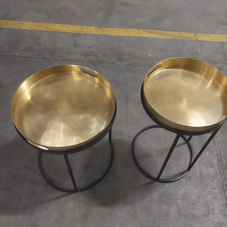 PAIR OF DESIGNER SIDE TABLES