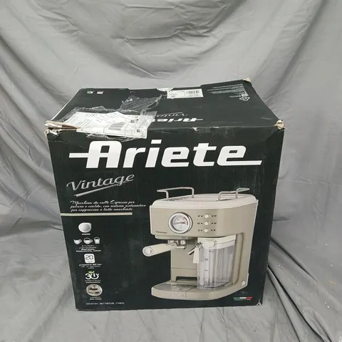 BOXED ARIETE VINTAGE COFFEE MACHINE IN CREAM