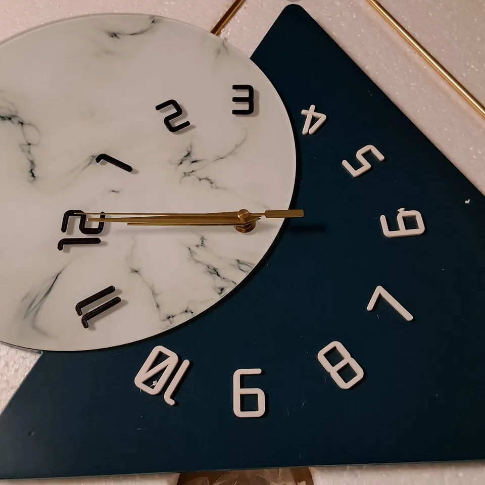 LOT OF 10 BRAND NEW GEMPORIA GEOMETRIC SHAPED WALL CLOCKS