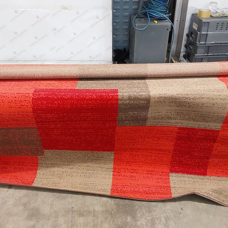 BIATRIS RED/BEIGE/BROWN RUG // 200 X 290CM