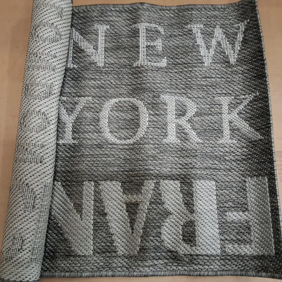 BRAND NEW PACO COUNTRY GREY RUG - 60X110CM