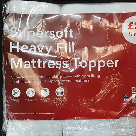 SUPERSOFT HEAVY FILL MATTRESS TOPPER - SINGLE