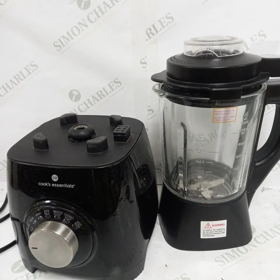 BOXED COOK'S ESSENTIALS 1.75L SOUP MAKER & BLENDER BLACK