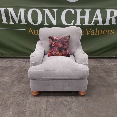 MILLIE FABRIC ARMCHAIR - SILVER