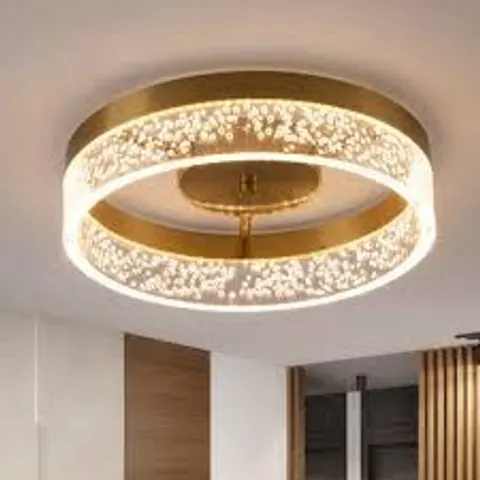 BOXED 1-LIGHT 29.6CM LED DIMMABLE FLUSH MOUNT - GOLD