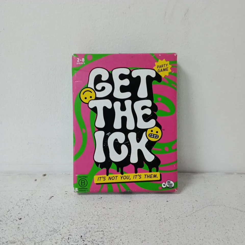 GET THE ICK PARTY GAME "ITS NOT YOU, ITS THEM" 2 - 8 PLAYERS BOXED WITH INSTRUCTIONS BIG POTATO GAMES