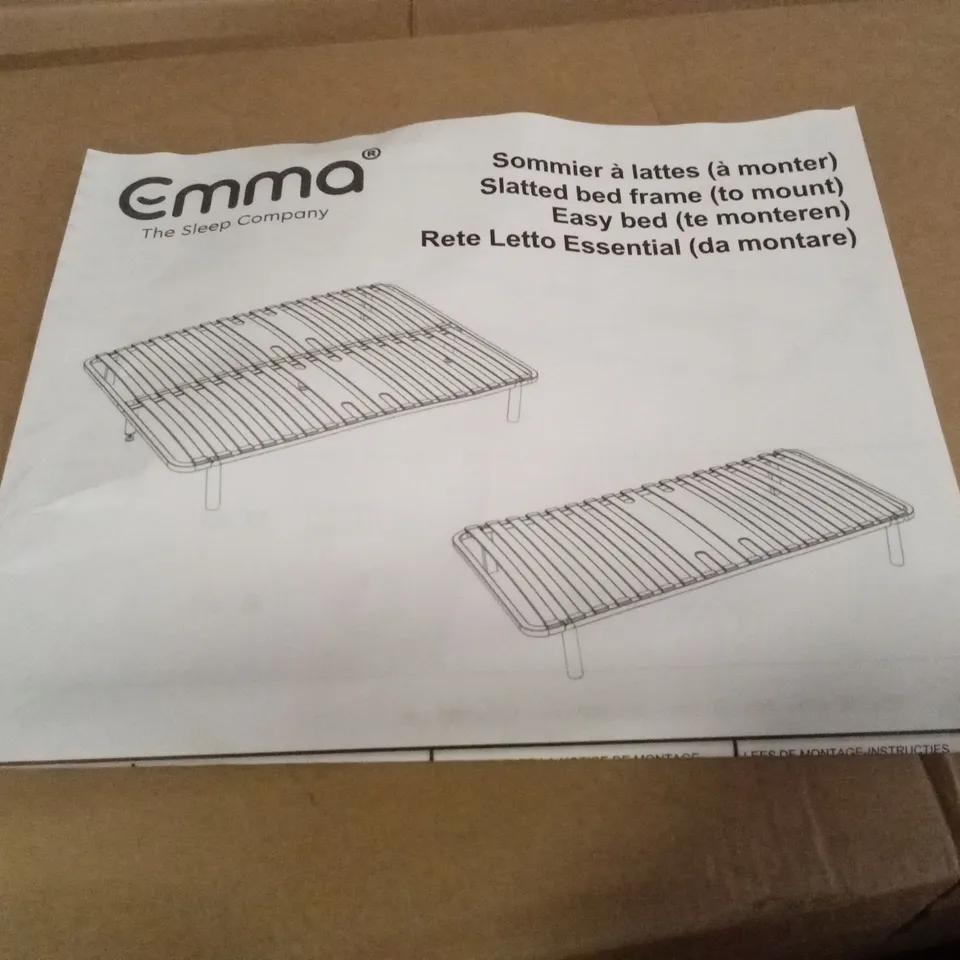 BRAND NEW BOXED EMMA SLATTED BED FRAME - 135 X 190 DOUBLE (1 BOX)