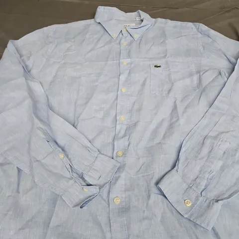 LACOSTE LONG SLEEVE BUTTON SHIRT - SIZE 2XL