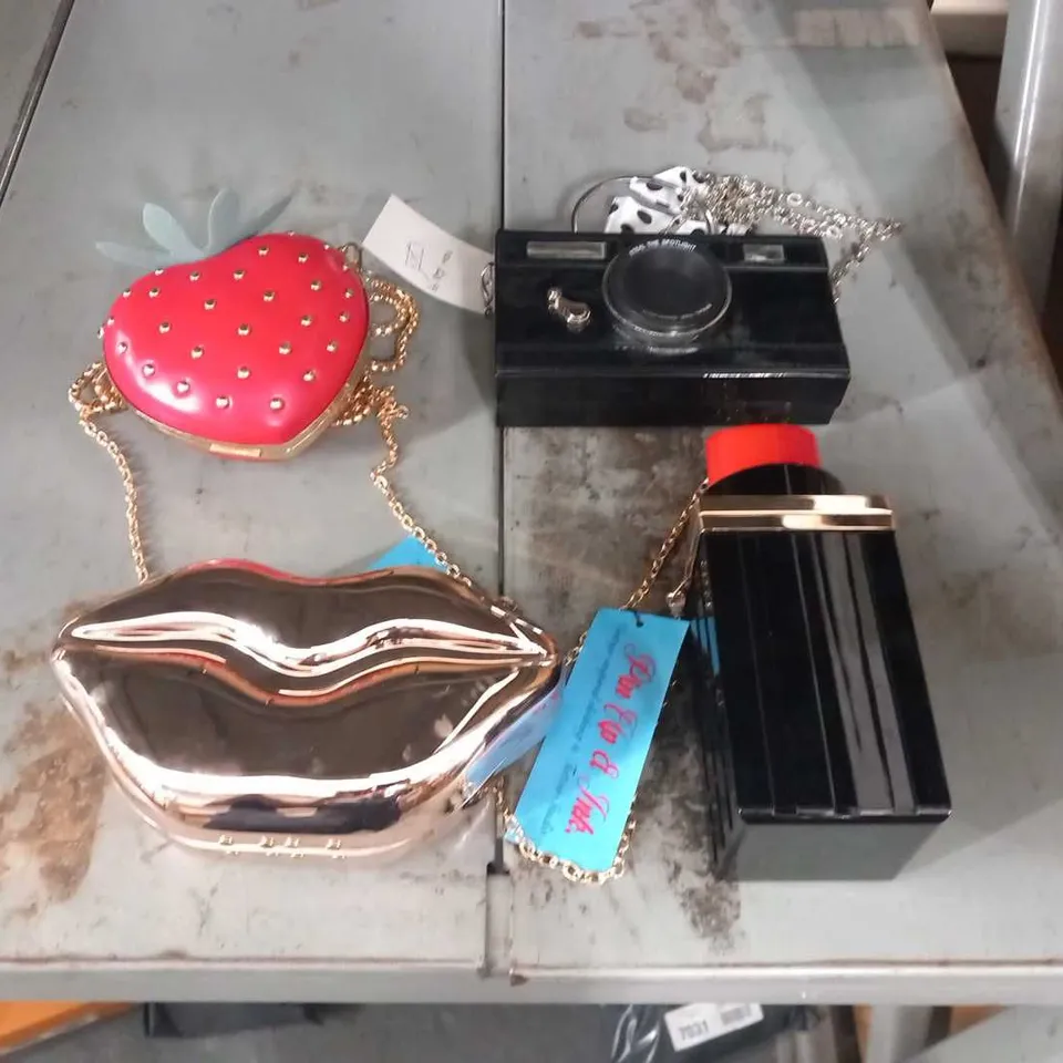 4 ASSORTED PIN UP AND INK HANDBAGS