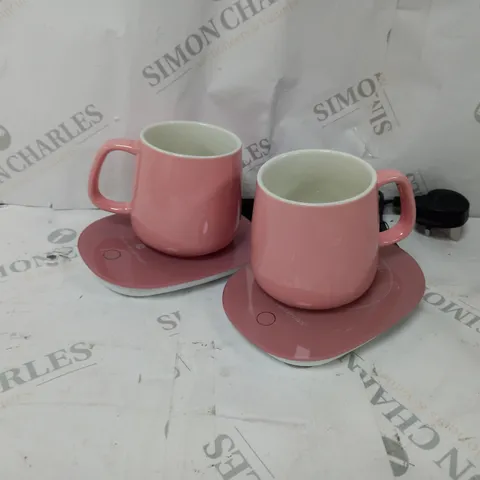 BOXED COOK'S ESSENTIALS SET OF 2 MUG WARMER GIFT SET IN PINK