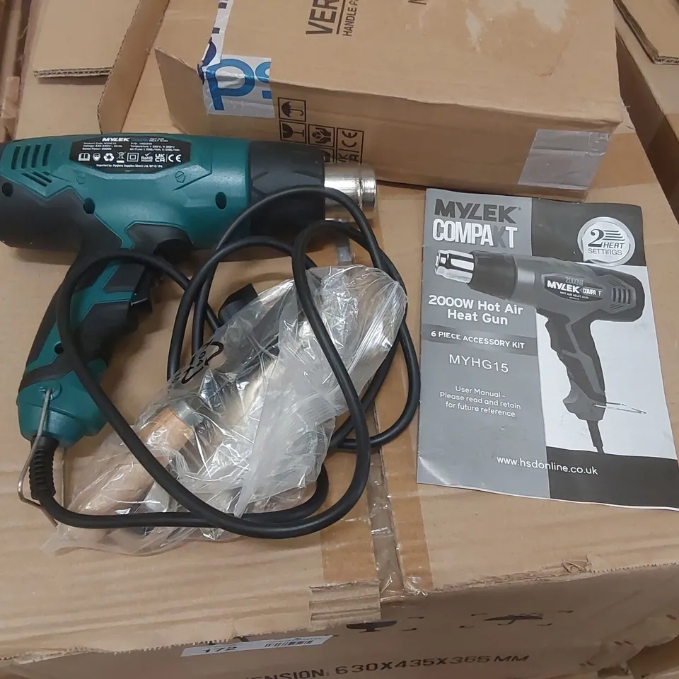 BOXED MYLEK COMPACT 2000W HOT AIR HEAT GUN