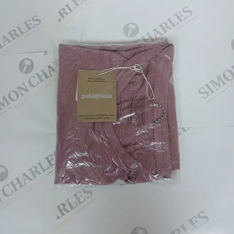 PATAGONIA DSILY GRAPHIC T-SHIRT CAP COOL IN MAUVE SIZE L