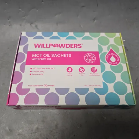 WILL POWERDERS MCT OIL SACHETS WITH PURE C8
