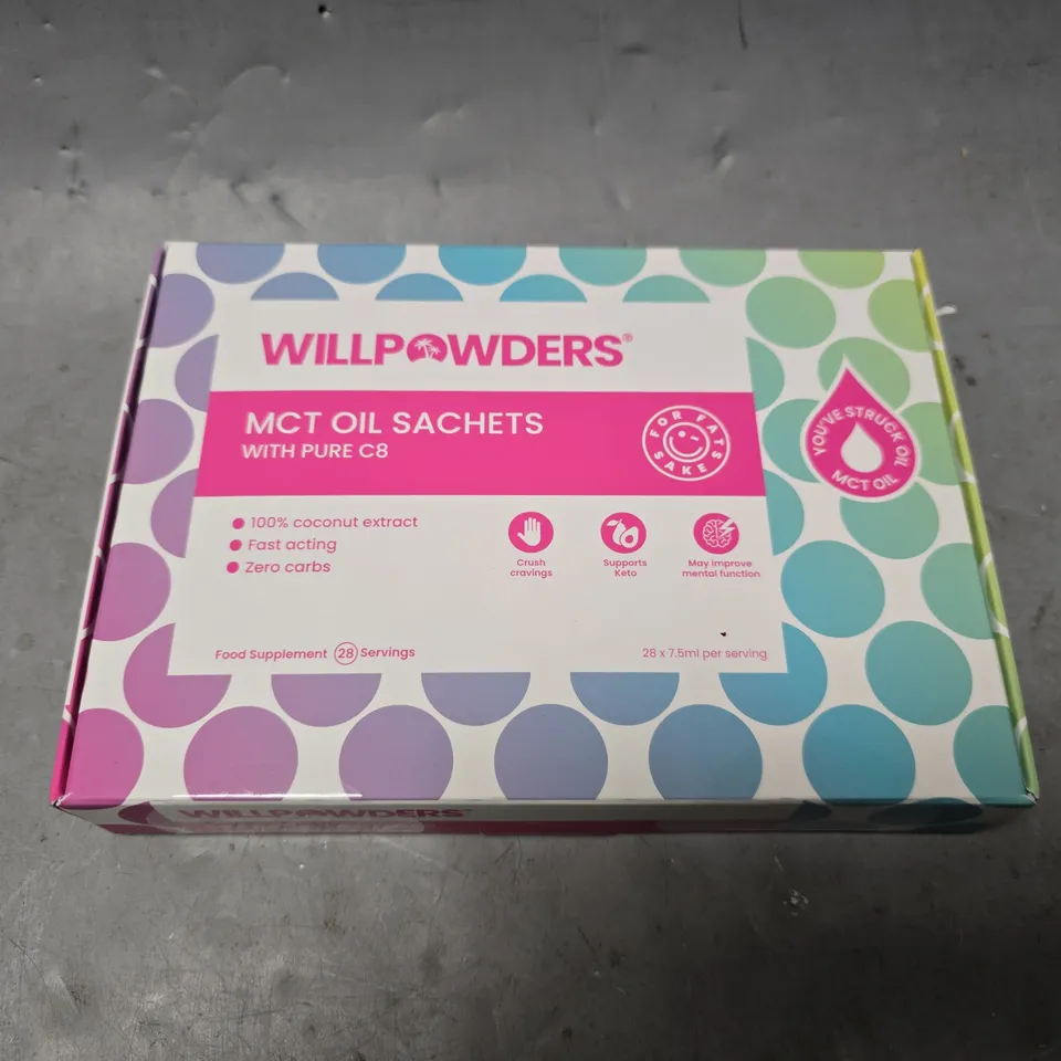 WILL POWERDERS MCT OIL SACHETS WITH PURE C8