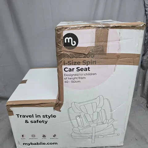 MY BABIIE MBCS200 SPIN R129 CAR SEAT WITH TOP TETHER - BLACK