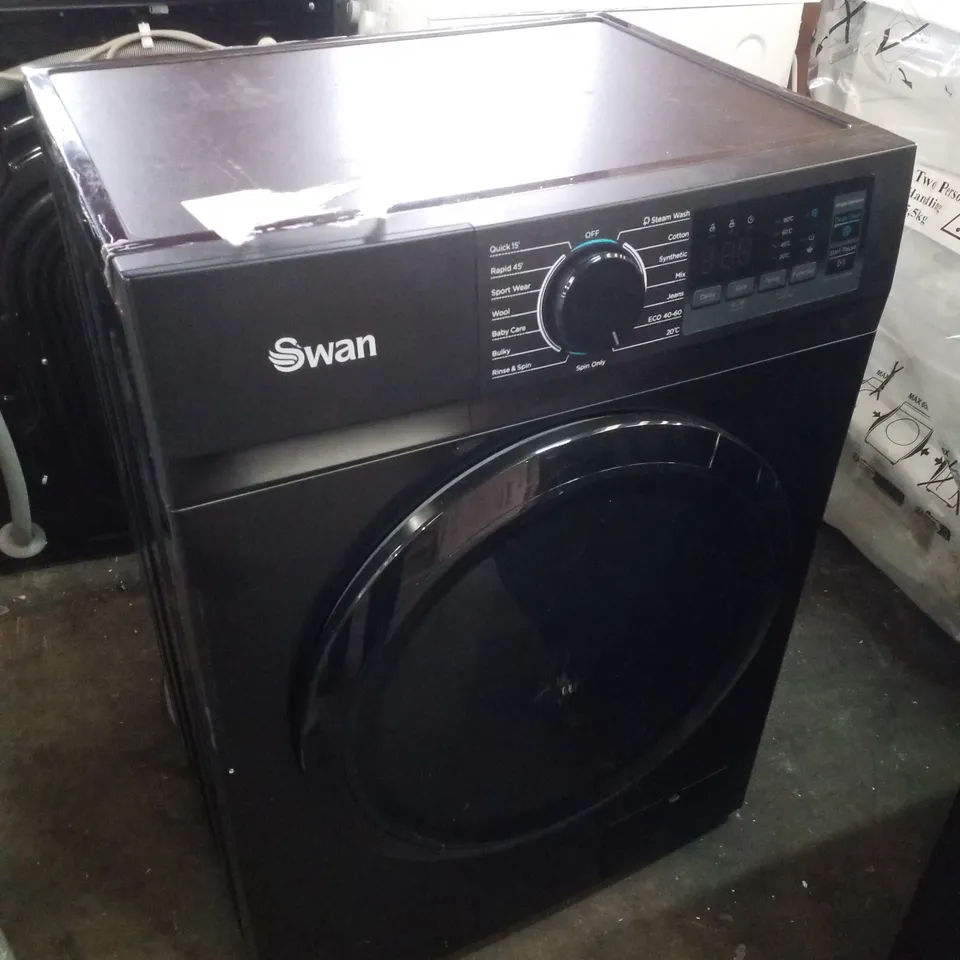 SWAN 8KG 1400 SPIN FREESTANDING WASHING MACHINE - BLACK