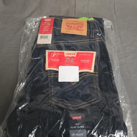 BAGGED LEVIS STRAUSS 512 SLIM TAPER JEANS SIZE 14A