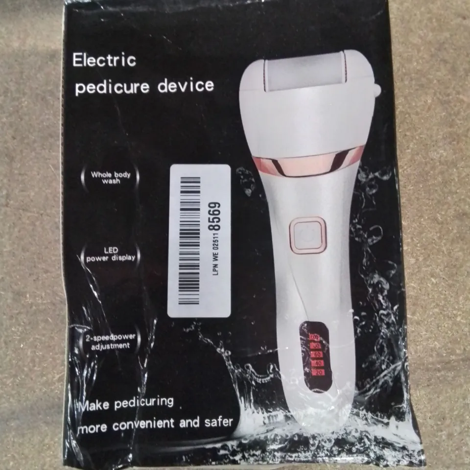 BOXED ELECTRONIC PEDICURE DEVICE