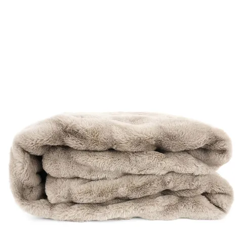 COZEE HOME LUXURY FAUX FUR HEATED THROW