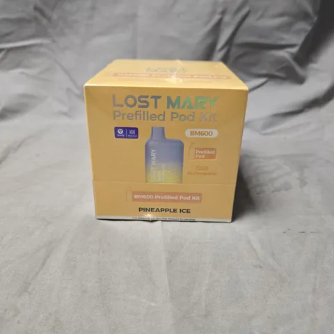 SEALED LOST MARY BM600 RECHARGABLE PREFILLED POD KIT PINEAPPLE ICE