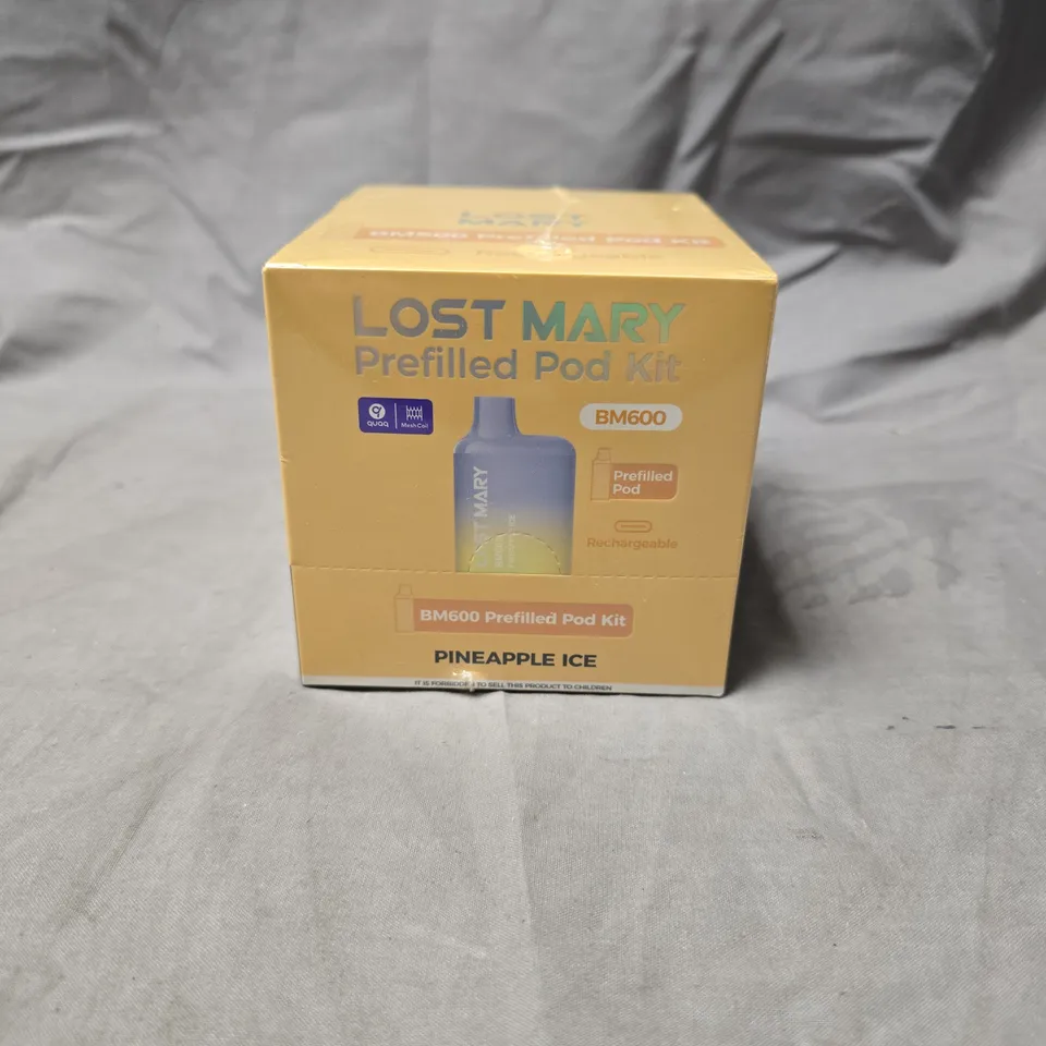 SEALED LOST MARY BM600 RECHARGABLE PREFILLED POD KIT PINEAPPLE ICE