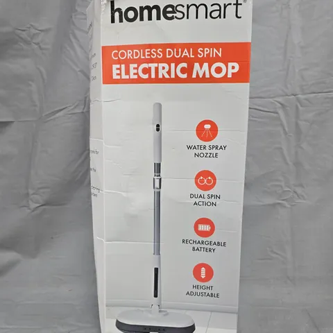 HOMESMART CORDLESS DUAL SPIN ELECTRIC MOP – BOXED