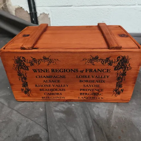 2 X WINE REGIONS OF FRANCE STORAGE BOXES 