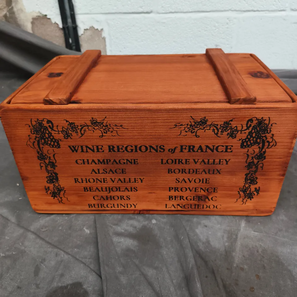 2 X WINE REGIONS OF FRANCE STORAGE BOXES 