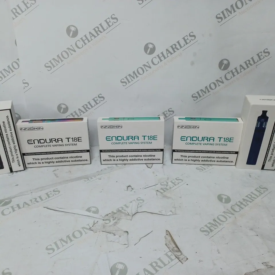 LOT OF APPROXIMATELY 10 BOXED E-CIGARETTES TO INCLUDE ENDURA T18E, INNOKIN T20S, AND ARGUS XTKIT ETC.