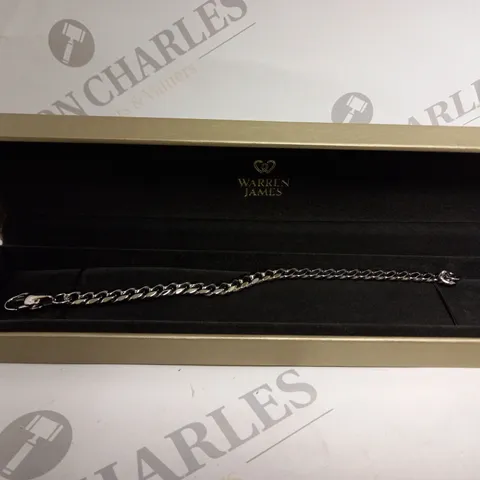 BOXED WARREN JAMES SILVER CHAIN LINK BRACELET