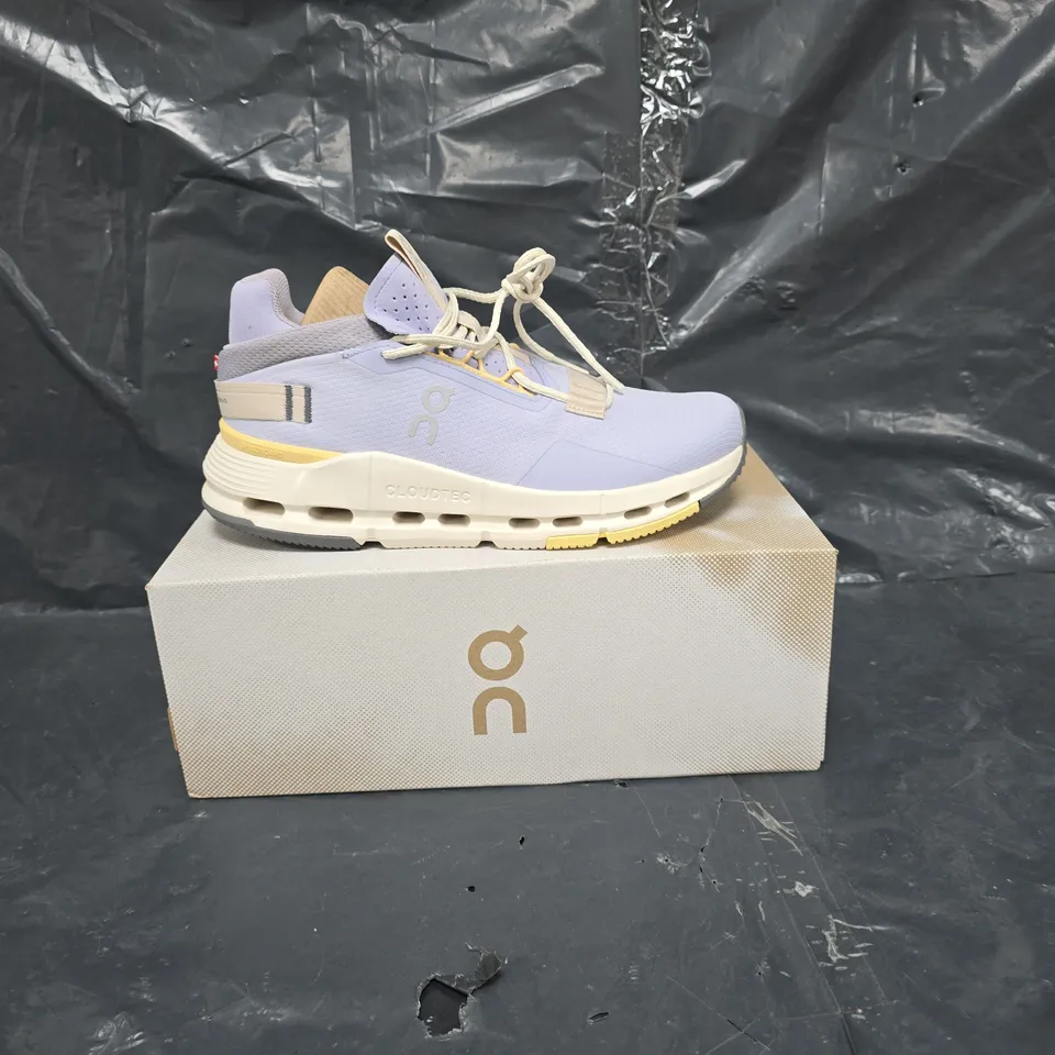 BOXED PAIR OF ON CLOUD NOVA 2 IN PURPLE SIZE UK 
