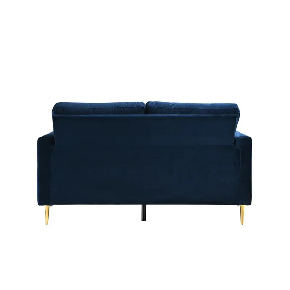 BOXED MANISTEE 2 SEATER UPHOLSTERED SOFA - MIDNIGHT BLUE VELVET (1 BOX)