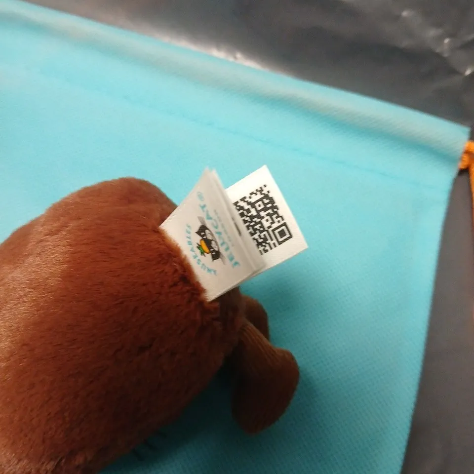 JELLYCAT AMUSEABLES COFFEE BEAN BAG CHARM PLUSH WITH TAGS