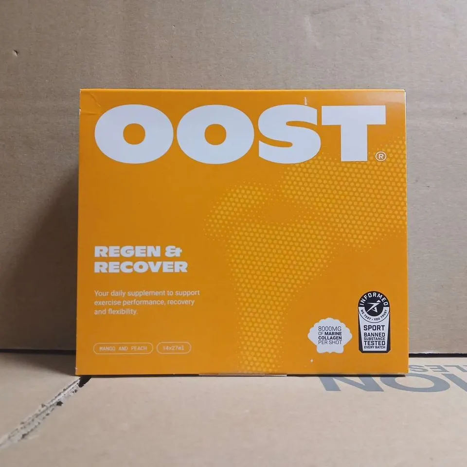 OOST REGEN & RECOVER LIQUID FOOD SUPPLEMENT SACHETS - MANGO & PEACH FLAVOUR