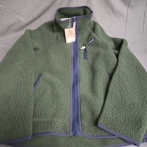 PATAGONIA MENS RETRO PILE JACKET IN TORREY PINE GREEN SIZE S