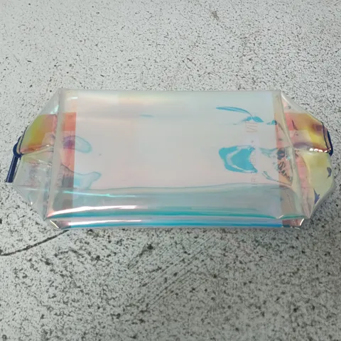 APPROXIMATELY 35 TRANSPARENT IRIDESCENT HOLOGRAPHIC COSMETIC POUCH BAGS