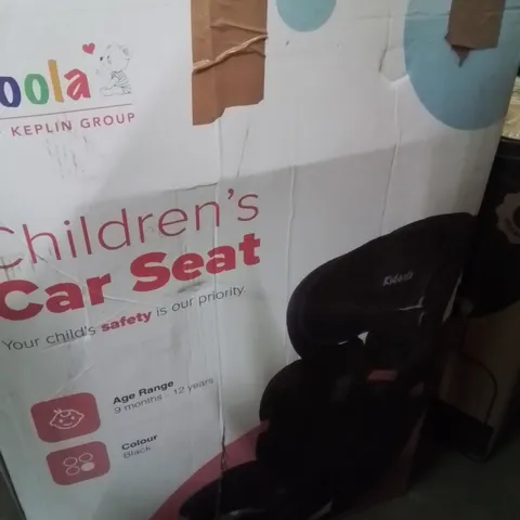 BOXED KIDOOLA CHILDREN'S CAR SEAT BLACK 